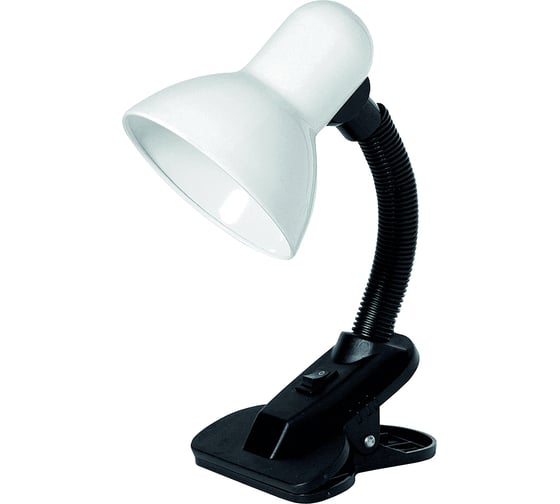 Изображение товара Настольный светильник GLANZEN Е27 на прищепке белый DL-0001-40-C-white КА-00008680