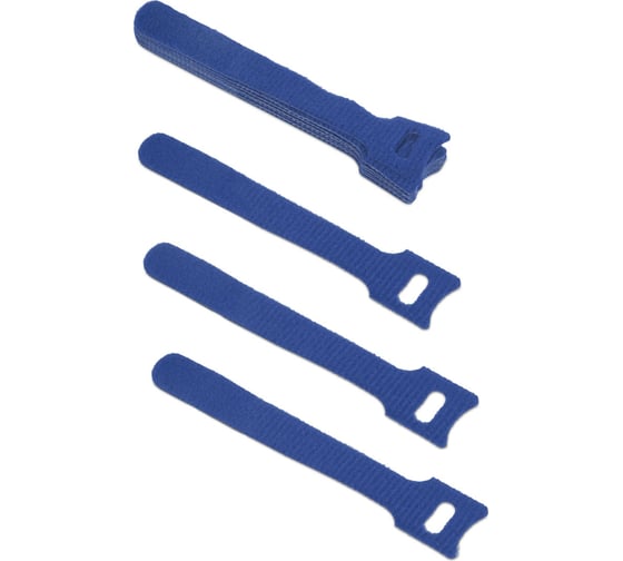 Изображение товара Хомут для кабеля Cabeus липучка с мягкой застежкой, 180x14 мм, синий, 10 шт. CLAMP-180-BL
