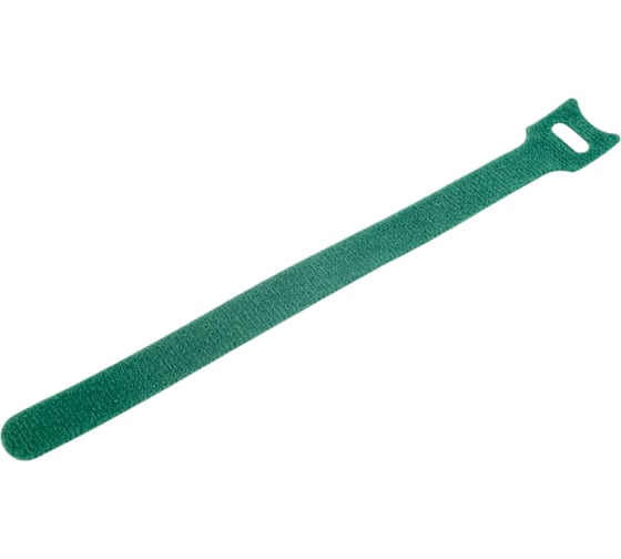 Изображение товара Хомут для кабеля Cabeus липучка с мягкой застежкой, 210x14 мм, зеленый, 10 шт. CLAMP-210-GN
