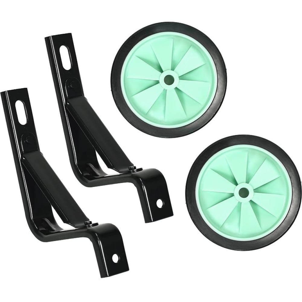 Тренировочные приставные колеса Juchuang самокат sun color abec 7 4 светящихся колеса нагрузка до 60 кг зеленый 00 170070 1
