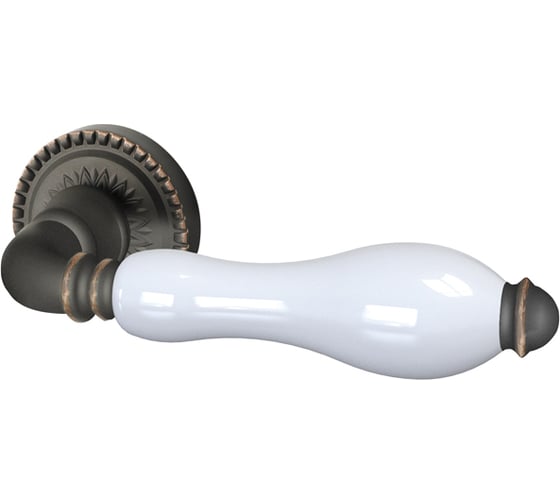 Изображение товара Раздельная ручка ARMADILLO R.CL55.Silvia (Silvia CL1) ABL-18/WP-109 темная медь/белый фарфор 33747