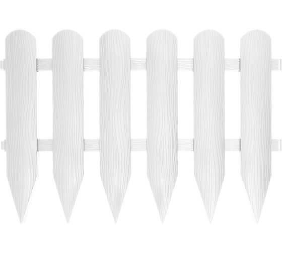 Изображение товара Садовое ограждение Протэкт Штакетник высота 40 см, белый СОШ-25/16 Б