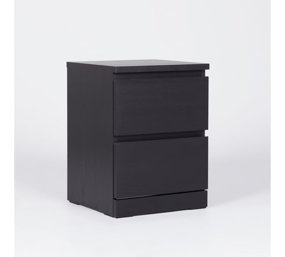 Изображение товара Комод Гуд ЛАКК Варма, 2 ящика, 40x54x40, шпон ясень, черный S00180