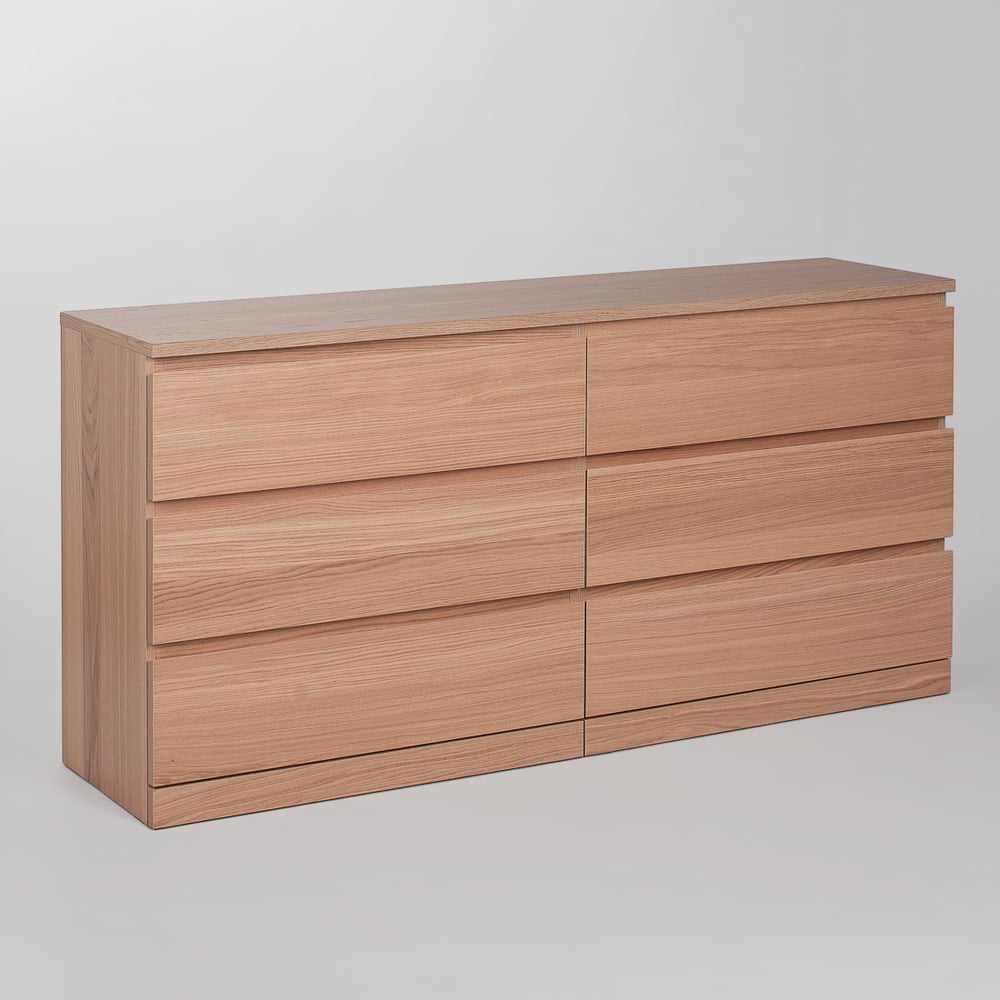 Изображение товара Комод Гуд ЛАКК Варма 6 выдвижных ящиков шпон дуб бежевый современный дизайн