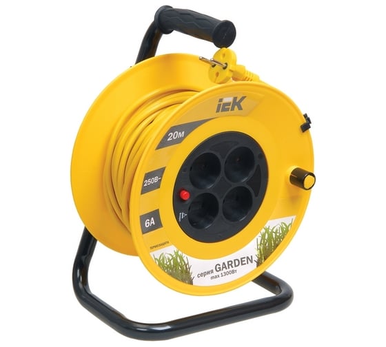 Изображение товара Удлинитель на катушке IEK 4х20м УК20 с термозащитой 2х0.75 Garden WKP23-06-04-20 277731