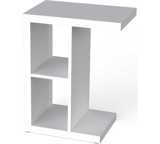 Изображение товара Приставной стол Гуд ЛАКК Энкель 2 полки, 47x60x30, белый S00166