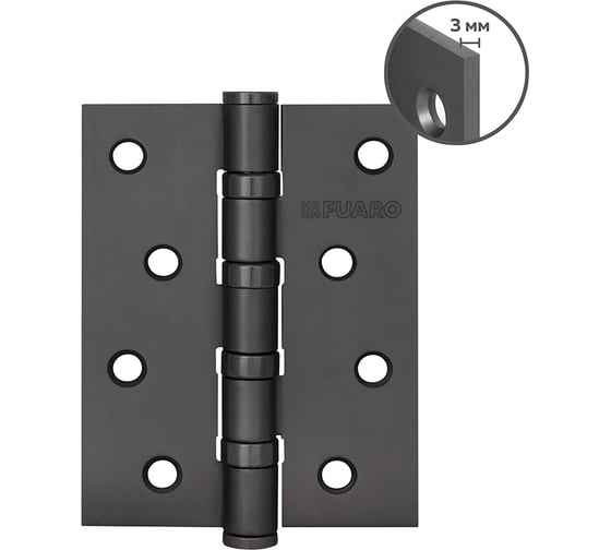 Изображение товара Универсальная петля FUARO HEAVY GR (графит) 100x75x3 мм (2 шт) IN4400U 46509