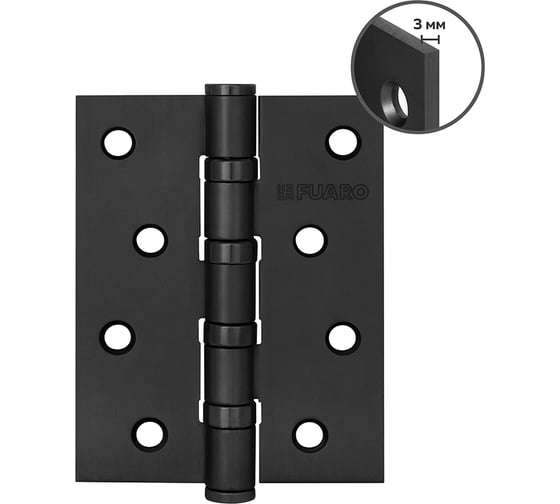 Изображение товара Универсальная петля FUARO HEAVY BL (черный) 100x75x3 мм (2 шт) IN4400U 46507