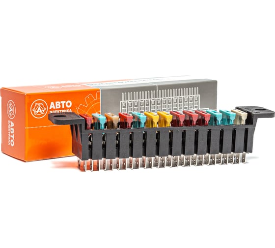 Изображение товара Блок предохранителей АВТОЭЛЕКТРИКА ГАЗ, ВАЗ, КАМАЗ, тракторы, спецтехника медные контакты 06.1300