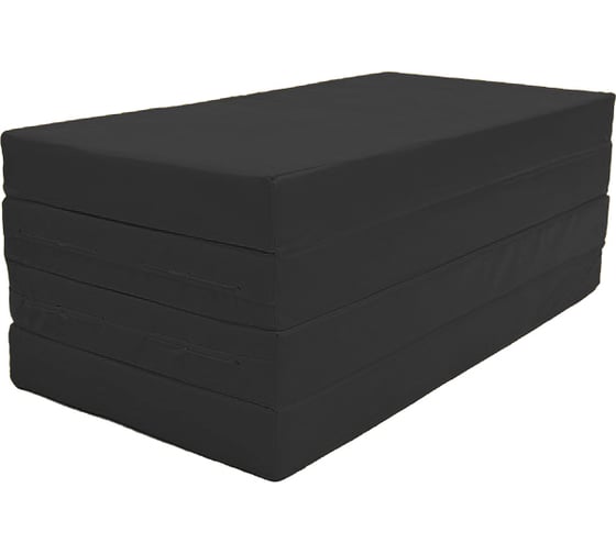 Изображение товара Мат КМС № 5, 100x200x10, складной, 3 сложения, чёрный СГ000005588