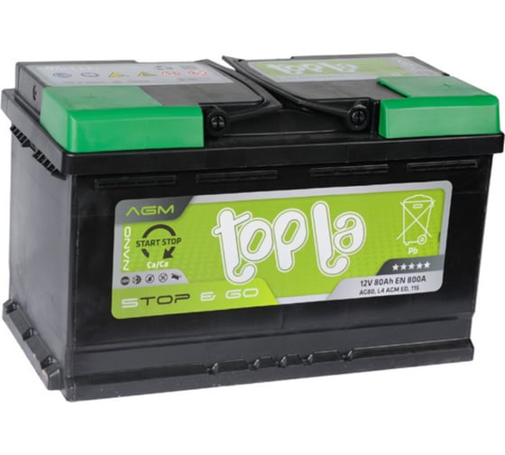 Изображение товара Аккумуляторная батарея TAB Topla agm stop-go 6ст-80.0 114080