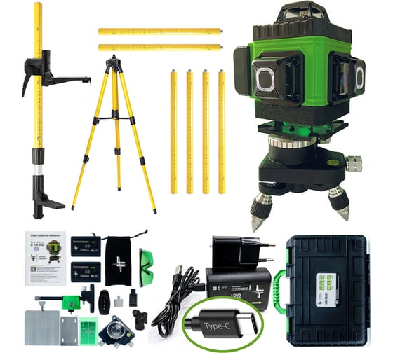 Изображение товара Профессиональный лазерный уровень LT L16-360Z + штатив 4.8 м L16-360Z/4.8м/1.6м