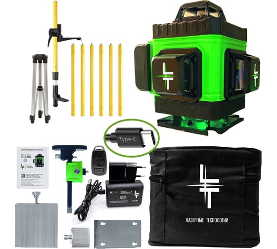 Изображение товара Профессиональный лазерный уровень LT L16-360A + штатив с треногой 4.8 м L16-360A/4.8м+