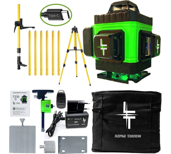 Изображение товара Профессиональный лазерный уровень LT L16-360A + штатив 4.8 м L16-360A/4.8м/1.6м
