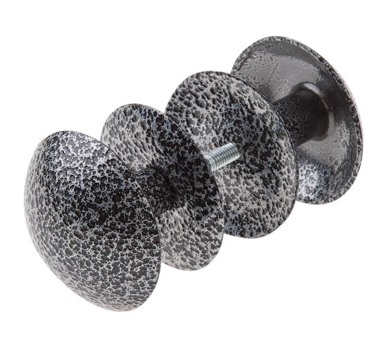 Изображение товара Дверная ручка кнопка STARFIX алюминиевая, серебро SMP-50654-1