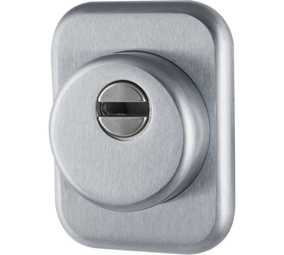 Изображение товара Броненакладка на ЦМ ARMADILLO квадрат (от вырывания, 25 мм) ET/ATC-Protector 1-25(SQ) SC-14 Матовый хром 35645