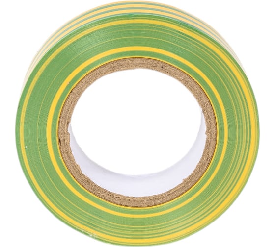Изображение товара Изоляционная лента Cabeus желто-зеленая, 19 мм х 20 м х 0.13 мм ET-YG