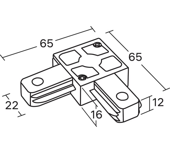 Изображение товара Трековый угловой жесткий коннектор RITTER для соединения шинопровода Artline пластик/медь белый 59745 6
