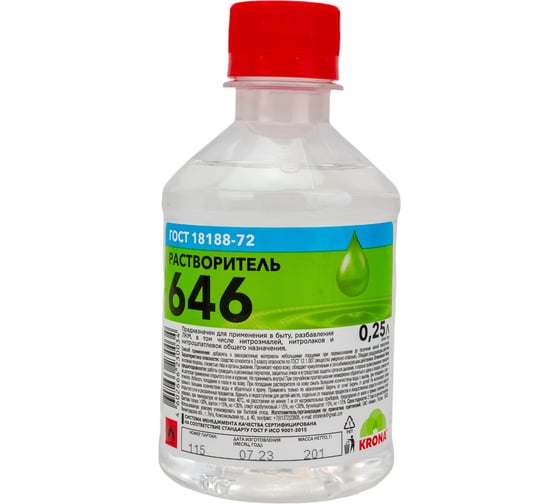 Изображение товара Растворитель 646 KRONA 0.25 л 66230034