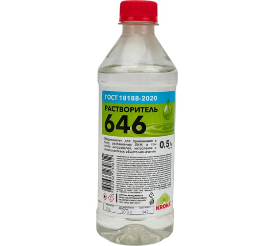 Изображение товара Растворитель 646 KRONA 0.5 л 66230812