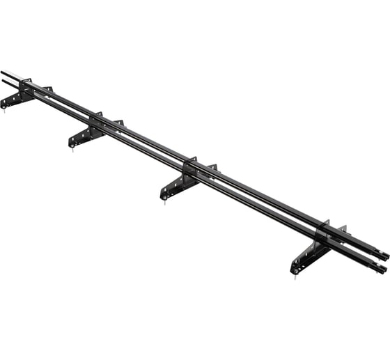 Изображение товара Трубчатый снегозадержатель Borge 3 м, 4 опоры, черный RAL 9005 01.010.30.04.01.100.9005