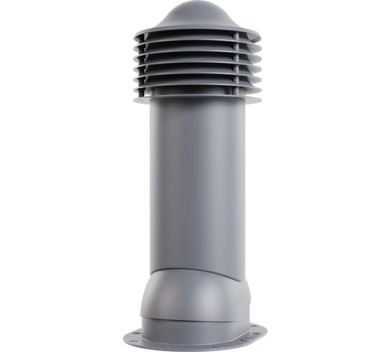 Изображение товара Вентиляционная труба для готовой мягкой и фальцевой кровли Viotto диаметр 125 мм, утепленная, серый графит RAL 7024 07.506.01.02.06.600.7024