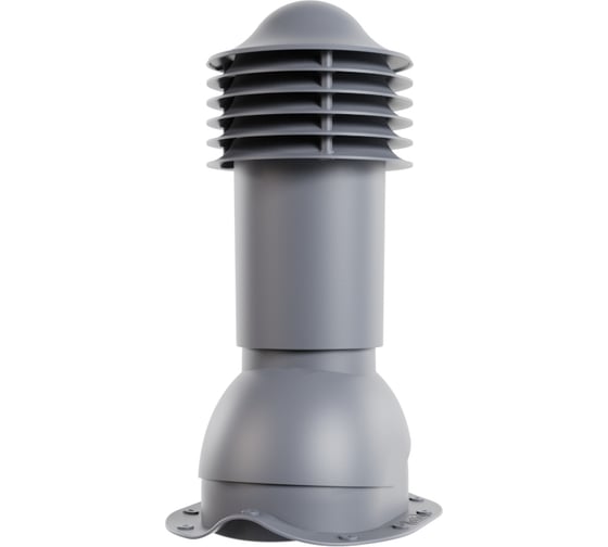 Изображение товара Вентиляционная труба для металлочерепицы Viotto диаметр 150 мм, утепленная, серый графит RAL 7024 07.506.02.02.07.100.7024