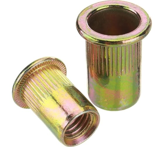 Изображение товара Резьбовая заклепка STARFIX М5 цилиндрический бортик, желтый цинк, 500 шт. SMC1-48527-500