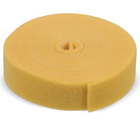 Изображение товара Лента (липучка) в рулоне Cabeus ширина 25 мм, длина 5 м, желтая ROL-5x25-YL
