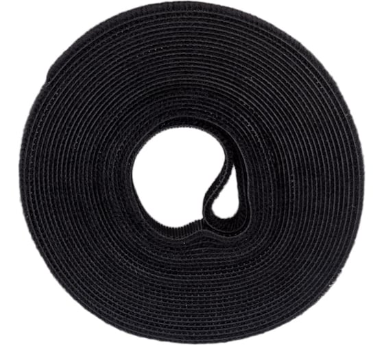 Изображение товара Лента (липучка) в рулоне Cabeus ширина 9 мм, длина 5 м, черная ROL-5x9-BK