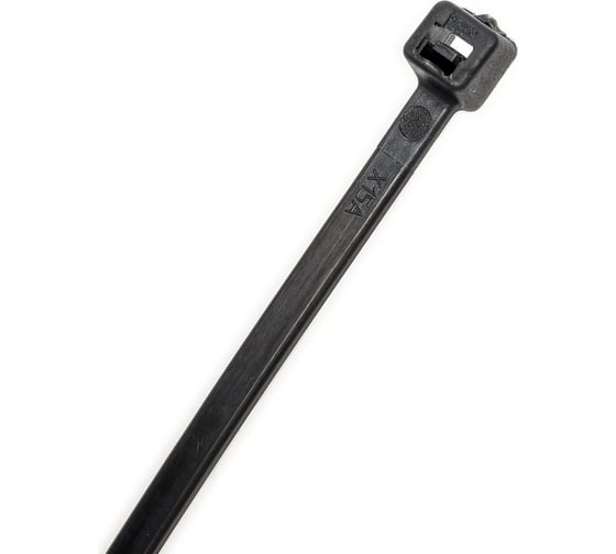 Изображение товара Нейлоновая стяжка Cabeus неоткрывающаяся, безгалогенная (halogen free), 370x3.6 мм, черная, 100 шт. CTBL-370