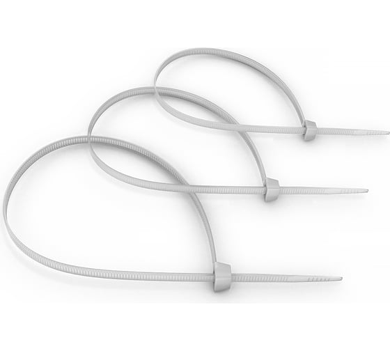 Изображение товара Нейлоновая стяжка Cabeus неоткрывающаяся, безгалогенная (halogen free), 150x2.5 мм, 100 шт. CT-150