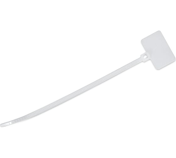 Изображение товара Нейлоновая стяжка Cabeus неоткрывающаяся, безгалогенная (halogen free), 110x2.5 мм, с площадкой для маркера, 100 шт. GTM-110