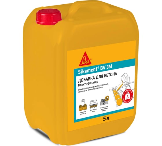 Изображение товара Пластификатор для бетонов и растворов SIKA Ment BV 3M Канистра 5л. 451801