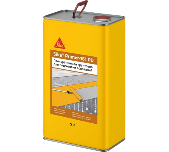 Изображение товара Полиуретановая грунтовка без растворителей SIKA Primer-161 PU Канистра 5кг. 738693