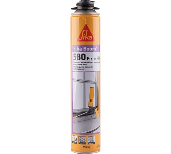 Изображение товара Универсальная профессиональная монтажная пена SIKA Boom-580 Fix/Fill 750мл, 880гр. 613712