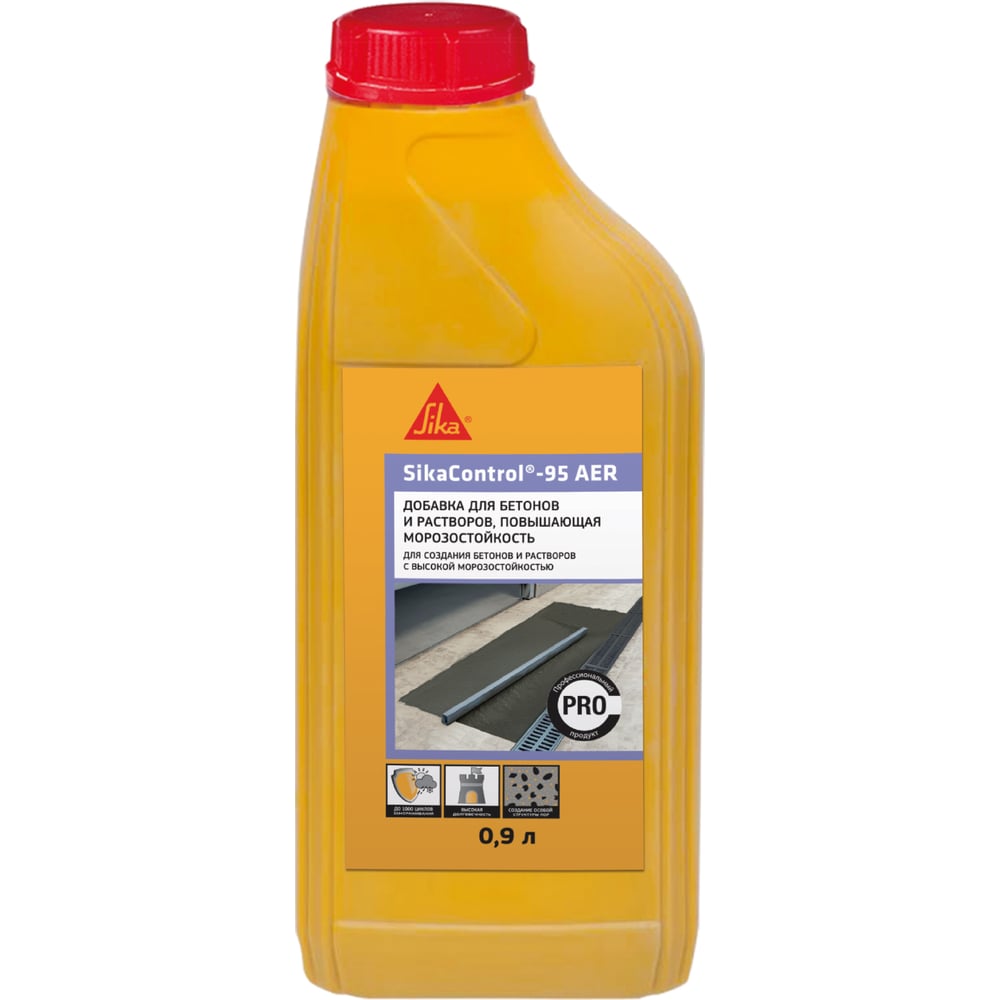 Изображение товара Добавка для морозостойкости бетона SIKA Control-95 Aer 0,9л Изображение товара Добавка для морозостойкости бетона SIKA Control-95 Aer 0,9л