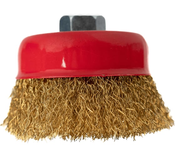 Изображение товара Щетка-чашка SAMGRUPP по металлу для ушм 75/м14 латунная  SAMC-030300075