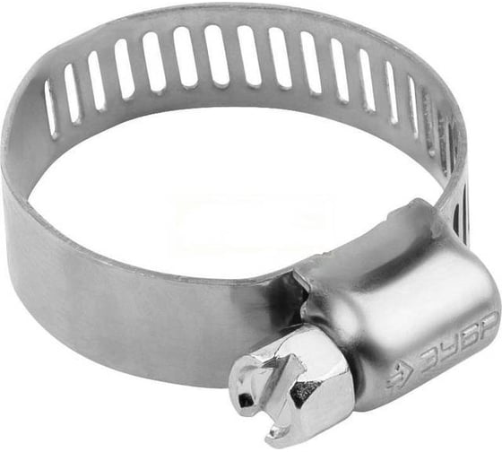 Изображение товара Хомуты "ЭКСПЕРТ" из нержавеющей стали с просечной лентой  ПЛ-12,7, 16-32мм, 100шт. Зубр 37815-016-32-100