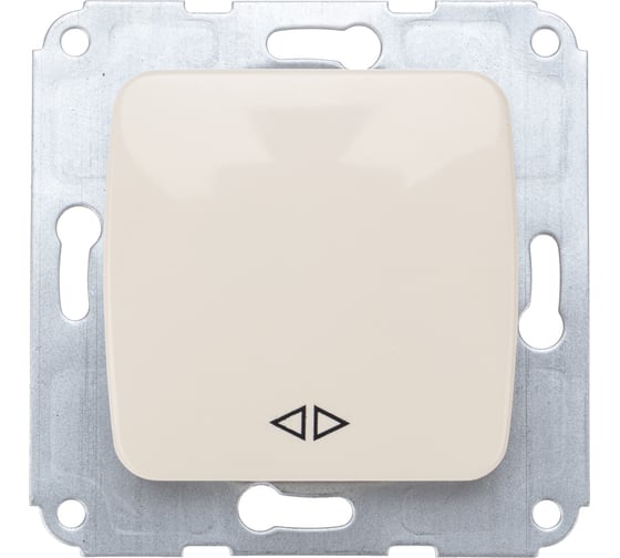 Изображение товара Механизм 1-клавишного перекрестного переключателя KRANZ скрытой установки, 10а, бежевый KR-78-0238