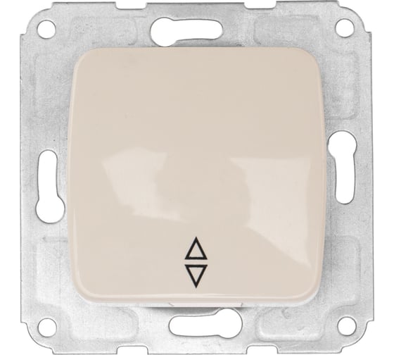 Изображение товара Механизм 1-клавишного проходного переключателя KRANZ скрытой установки, 10а, бежевый KR-78-0235