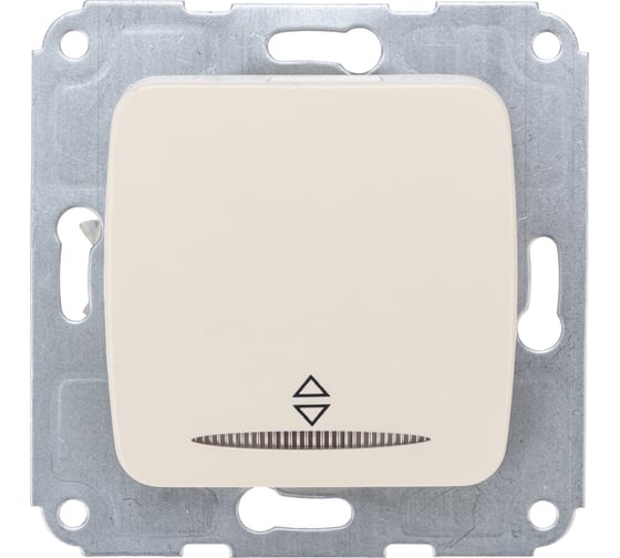 Изображение товара Механизм 1-клавишного проходного переключателя KRANZ скрытой установки, 10а, бежевый KRANZ KR-78-0236