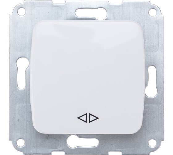 Изображение товара Механизм 1-клавишного проходного переключателя KRANZ скрытой установки, 10а, белый KR-78-0206