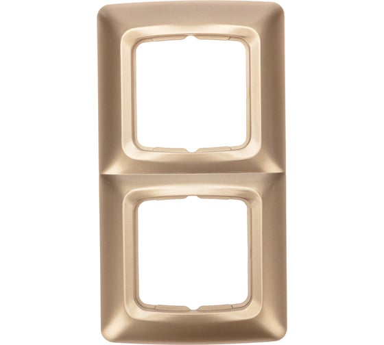 Изображение товара Рамка KRANZ 2-постовая, золотой металлик KR-78-0316
