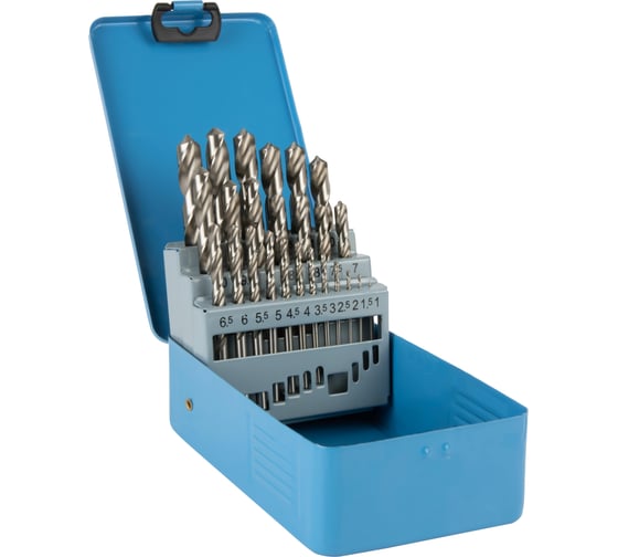 Изображение товара Набор сверл спиральных по металлу 1-13 мм, HSS, DIN 338, 25 шт DeBever Machining Solutions DB-DG25