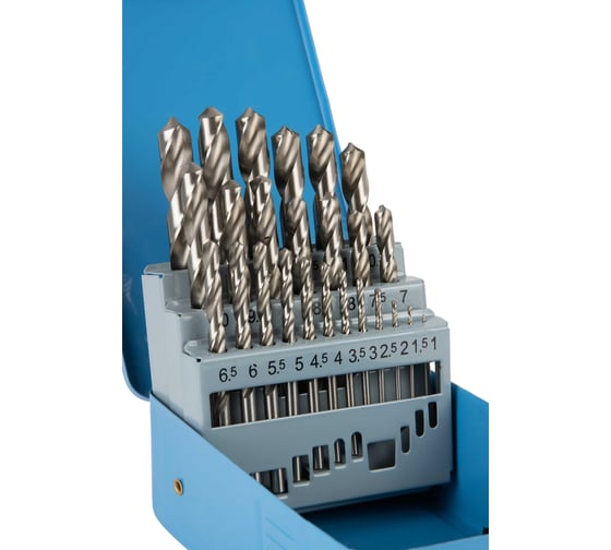 Изображение товара Набор сверл спиральных по металлу 1-13 мм, HSS-Co, DIN 338, 25 шт DeBever Machining Solutions DB-DC25