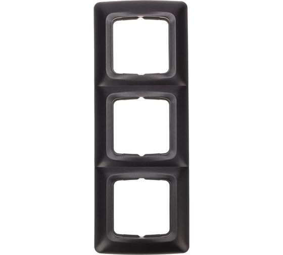 Изображение товара 3-я горизонтальная рамка KRANZ черный металлик KR-78-0347