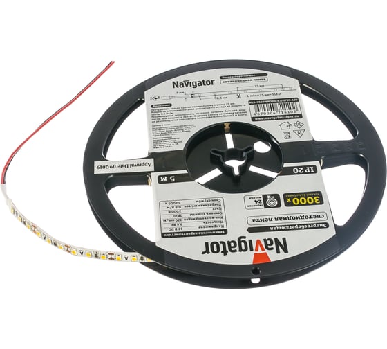 Изображение товара Лента Navigator СД 71 410 NLS-3528WW120-9.6-IP20-12V R5 5 м 71410