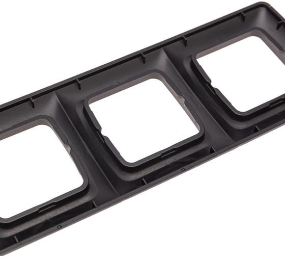 Изображение товара 4-я горизонтальная рамка KRANZ черный металлик KR-78-0348