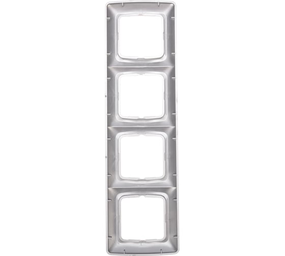 Изображение товара 4-я горизонтальная рамка KRANZ серебряный металлик KR-78-0288